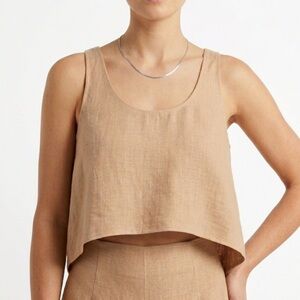 Rachel Craven Leo Linen Top in Sand